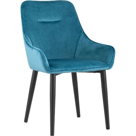 Стул Stool Group Диана велюр бирюзовый, металлический каркас 
