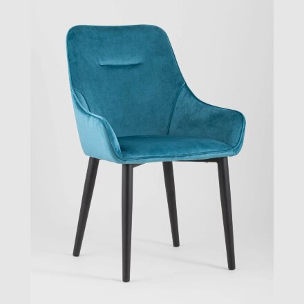 Стул Stool Group Диана велюр бирюзовый, металлический каркас 