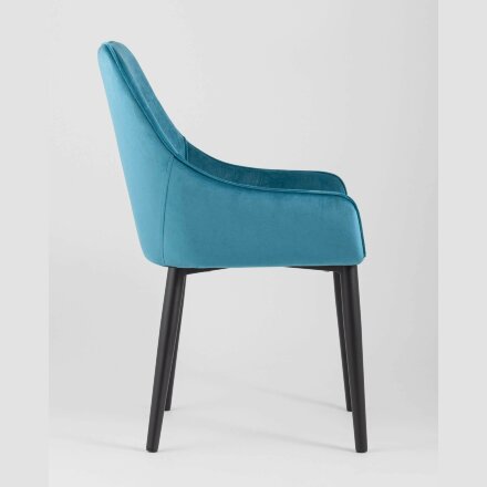 Стул Stool Group Диана велюр бирюзовый, металлический каркас 
