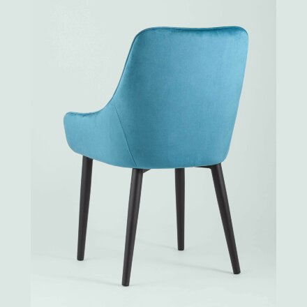 Стул Stool Group Диана велюр бирюзовый, металлический каркас 