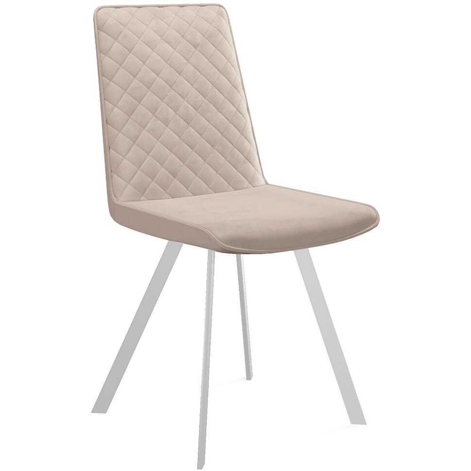 Стул DikLine 202 B03 BEIGE, ножки белые 