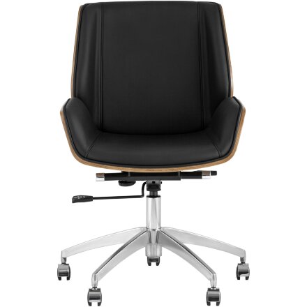 Компьютерное кресло TopChairs офисное TopChairs Crown черное механизм качания крестовина металл 