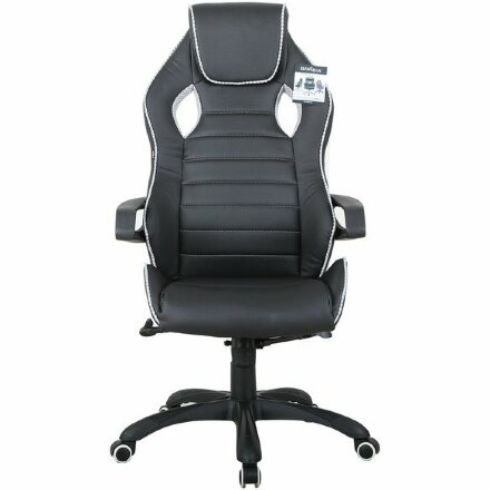 Кресло компьютерное BRABIX &quot;Techno Pro GM-003&quot;, экокожа, черное/серое, вставки серые, 531814 Серый
